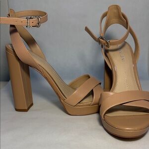 Gianni Bini Tan Block Heel Sandals